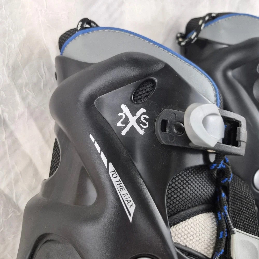 XS To The Max Inline Skates Mens Size 9 Black Blue Comfort Flex Roller Blades